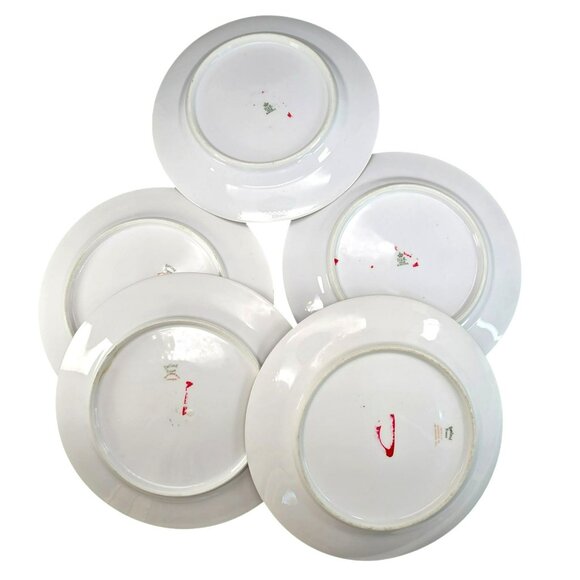 Haviland Limoges White & Gold Rimmed Dinner Plates 9.25" Set Of 5 CM2113 - Picture 7 of 8